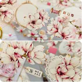 تصویر واشی شفاف گل مگنولیا 