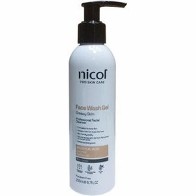 تصویر ژل شستشو صورت مناسب پوست چرب با عصاره روغن درخت چای حجم 200 میل نیکول Nicole face wash gel suitable for oily skin containing tea tree oil extract volume 200 ml