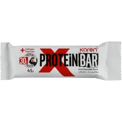 تصویر پروتئین بار 45 گرمی کارن - 12 عددی / بادام زمینی Karen Protein Bar Chocolate