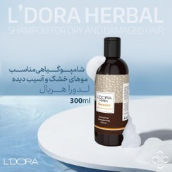 تصویر شامپو گیاهی مناسب موهای خشک و آسیب دیده 300 میلی گرم L'DORA HERBAL SHAMPOO FOR DRY AND DAMAGED HAIR