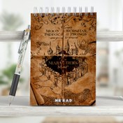 تصویر دفتر مستر راد طرح نقشه غارتگر هری‌پاتر قهوه ای 