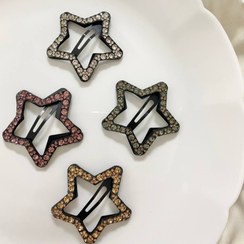 تصویر گیره تق تقی ستاره نگین دار 