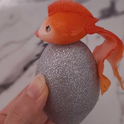 تصویر دکوری هفت سین تخم مرغ سفالی ماهی