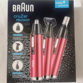 تصویر موزن سه کاره گوش بینی و ابرو براون مدل BRAUN Cruzer6 