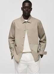 تصویر ژاکت مردانه خاکی منگو | 77020566 MANGO Man 