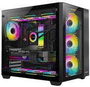 تصویر کیس گیمینگ هانت کی مدل S980 Plus با ۴ فن ARGB و کنترلر 