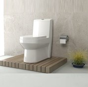 تصویر توالت فرنگی گلسار مدل وینر 76 Golsar toilet, Wiener model 76, Calcutta design, grade two