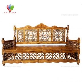 تصویر تخت سنتی چوبی سایز ۹۰ در ۲۰۰ کد ۲۹۵ 