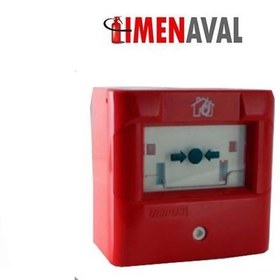 تصویر شستی اعلام حریق متعارف یونی پاس Push fire alarm