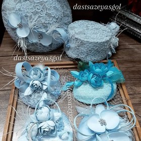 تصویر کلاه فرانسوی ابی یخی - مدل اشکی ابی اسمانی kolah faransavi abi