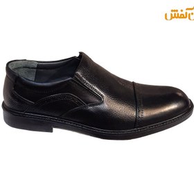 تصویر کفش چرم مردانه سایز بزرگ ( بزرگ پا ) رخشی بدون بند کد 17687 Rakhshi men's large size leather shoes