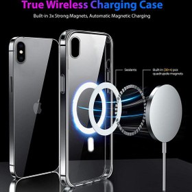 تصویر قاب کریستالی شفاف مگ سیف iPhone X ا iPhone X Magnetic Crystal Clear Case iPhone X Magnetic Crystal Clear Case