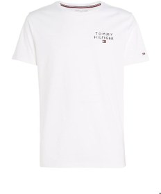 تصویر تی‌شرت راحتی مردانه با لوگوی اصلی، سفید برند Tommy Hilfiger Men's Original Logo Lounge T-Shirt, White