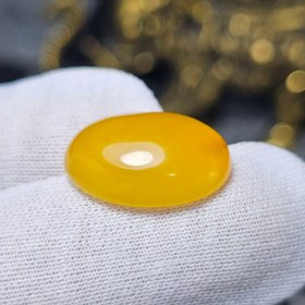 تصویر نگین سنگ جید عسلی معدنی کد 35224 