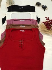 تصویر کراپ تاپ سنجاقی - ۵ رنگ / قد ۴۰ / تا سایز ۴۲ 