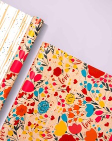 تصویر 3 برگ کاغذ کادو گلاسه – 1080 