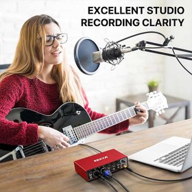 تصویر کارت صدای EBXYA USB با ورودی های EBXYA 24-Bit/192 kHz USB Soundcard Interface USB Audio Interface MIC/XLR/Line 