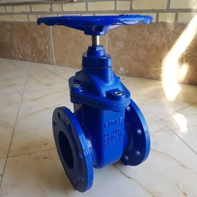 تصویر شیر فلکه کشویی چدنی فیتاب 4 اینچ زبانه لاستیکی fitab valve