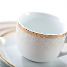 تصویر سرویس چینی زرین 6 نفره چای خوری ریوا طلایی (12 پارچه) ا Zarin Iran ItaliaF Riva-Gold 12 Pieces Porcelain Tea Set Zarin Iran ItaliaF Riva-Gold 12 Pieces Porcelain Tea Set