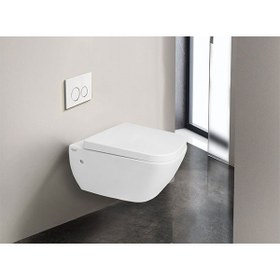 تصویر توالت فرنگی والهنگ مروارید مدل کاپریس Morvarid Caprice wallhang toilet