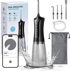 تصویر واتر فلاسر دوربین دار قابل حمل 1080P با 4 نازل و مخزن 350ml 