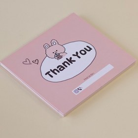 تصویر کارت تشکر صورتی 