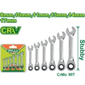 تصویر ست آچار یکسر جغجغه کوتاه 6 عددی دایلو مدل DTSP6406 