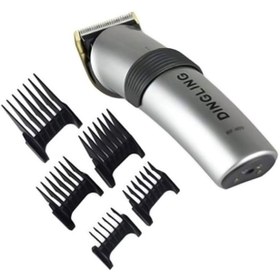 تصویر ماشین اصلاح موی برقی حرفه‌ای با تیغه‌های نقره‌ای/مشکی برند dingling Professional Electric Hair Clipper With Blades Silver/Black