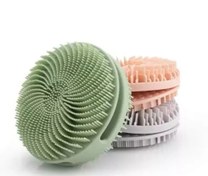 تصویر لیف شستشوی سیلیکونی گرد مدل 2 طرفه Round silicone washcloth, 2-sided model