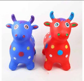 تصویر عروسک بادی گاو و گوزن 