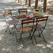 تصویر ست میز و صندلی ناهار خوری ایکیا مدل TARNO با جنس فلز برای ۴ نفر 