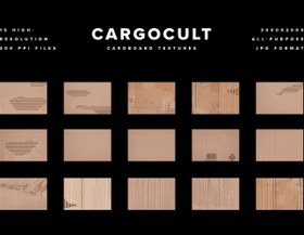 تصویر مجموعه تکسچر کارتن و مقوا (15عدد) Cargocult - Detailed Cardboard Background Textures