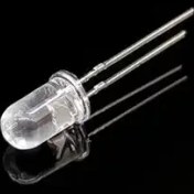 تصویر ال ای دی 5mm شفاف آبی پایه کوتاه 