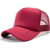 تصویر کلاه کپ پشت توری ساده اسپرت 