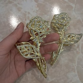 تصویر کلیپس مجلسی نگین دار رنگ‌ثابت 