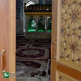 تصویر درب چوبی ورودی مسجد ،امامزاده،اماکن متبرکه سنتی صنایع چوب ساج مدل T10 
