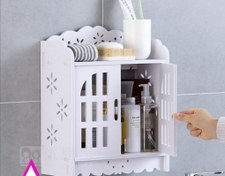 تصویر شلف حمام دیواری دوکاره 