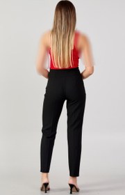 تصویر شلوار زنانه کرپ مشکی مجلسی مدل 2024 ترکیه ا Womens black Pants 2024 Womens black Pants 2024