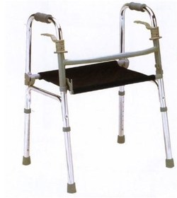 تصویر واکر صندلی دار CA829L مداپ Almuminum TWO BUTTON Walker WITH Seat CA829L MEDUP