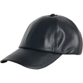 تصویر کلاه نقابدار چرمی مدل Faux leather cap برند Bershka 