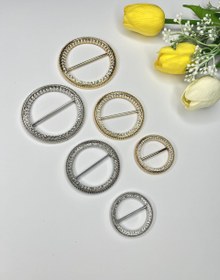 تصویر سگک کمربند مجلسی فلزی گرد 