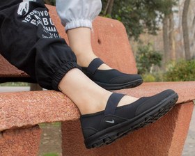 تصویر کفش راحتی طبی عروسکی زنانه - تمام مشکی / Nike arosaki