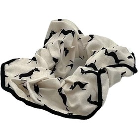 تصویر کش پارچه ای سفید و مشکی 