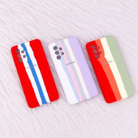 تصویر قاب سیلیکونی اورجینال رنگین کمانی محافظ لنزدار Samsung Galaxy A52 / A52s Siliconi Cover Case For Samsung Galaxy A52 / A52s