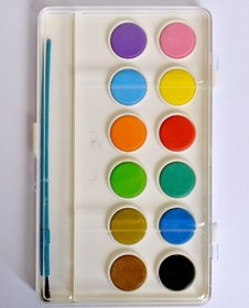 تصویر آبرنگ 12 رنگ برند سیب 