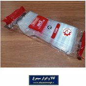 تصویر چنگال یکبار مصرف کریستال غذا خوری Tak Zarf تک ظرف نایس Nice شفاف 25 عددی HZY-018 