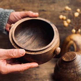 تصویر ظرف دربدار چوبی کد 100060 