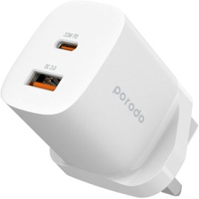 تصویر شارژر دیواری پرودو مدل PD-FWCH008 33W Porodo PD-FWCH008 33W Quick Wall Charger