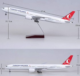 تصویر ماکت هواپیما بوئینگ 777 ترکیش | Airplane Model 1:150 Boeing 777-300 Turkish Airline 