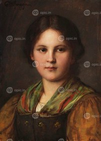 تصویر نقاشی کلاسیک Bauerndirndl 1880 90 | اوپیک 